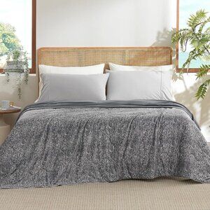 Snuggle Sac TWIN Cooling Comforter Cool Grey 68x90 for Hot Sleepers All Season